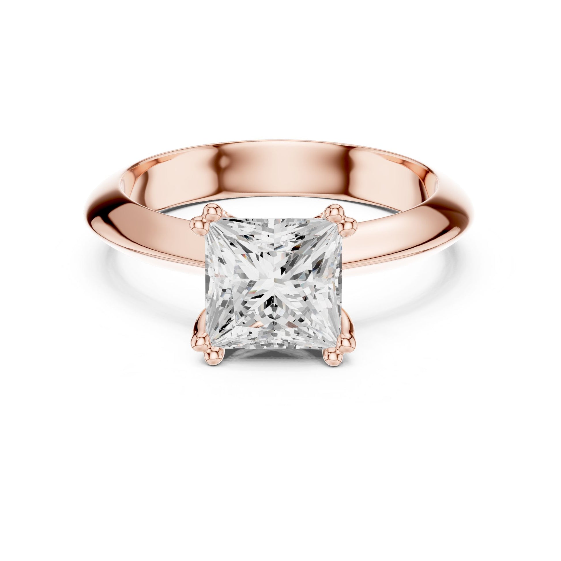 Princess Lab Grown Diamond Solitaire Engagement Ring
