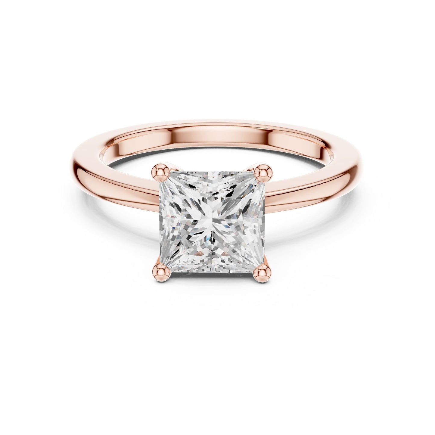 Princess Lab Grown Diamond Solitaire Engagement Ring