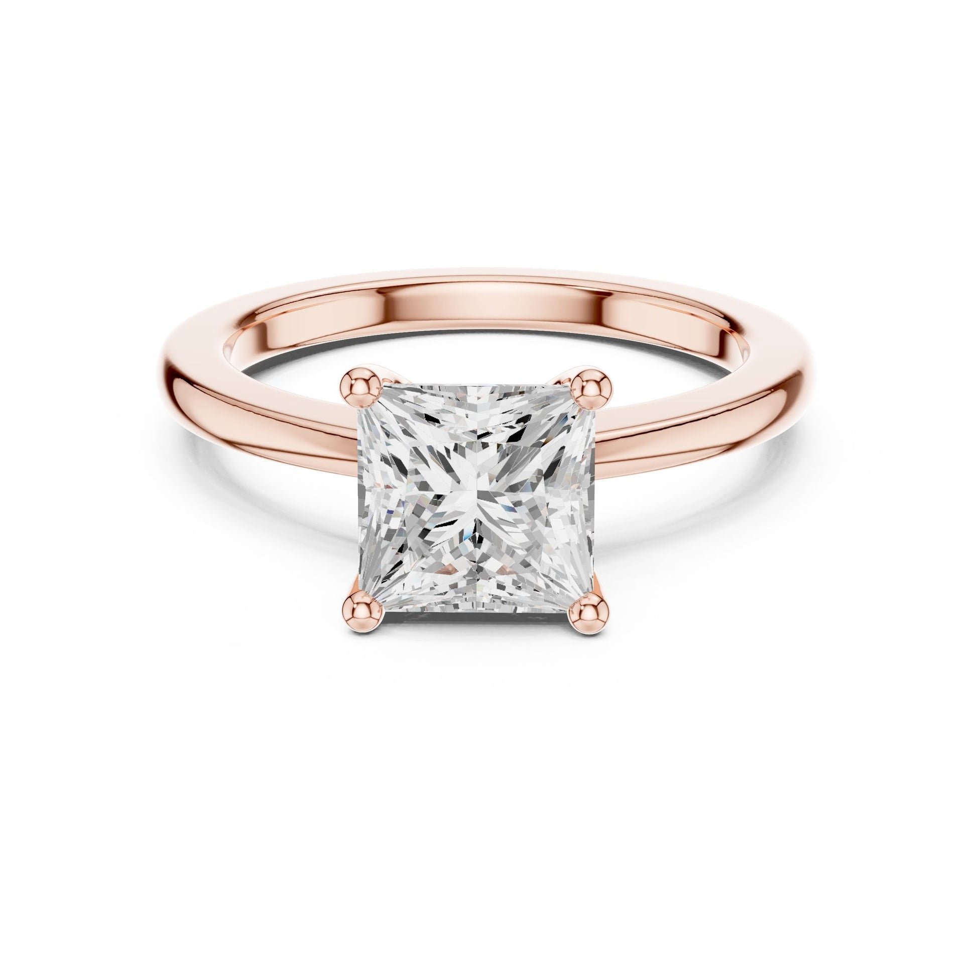 Princess Lab Grown Diamond Solitaire Engagement Ring