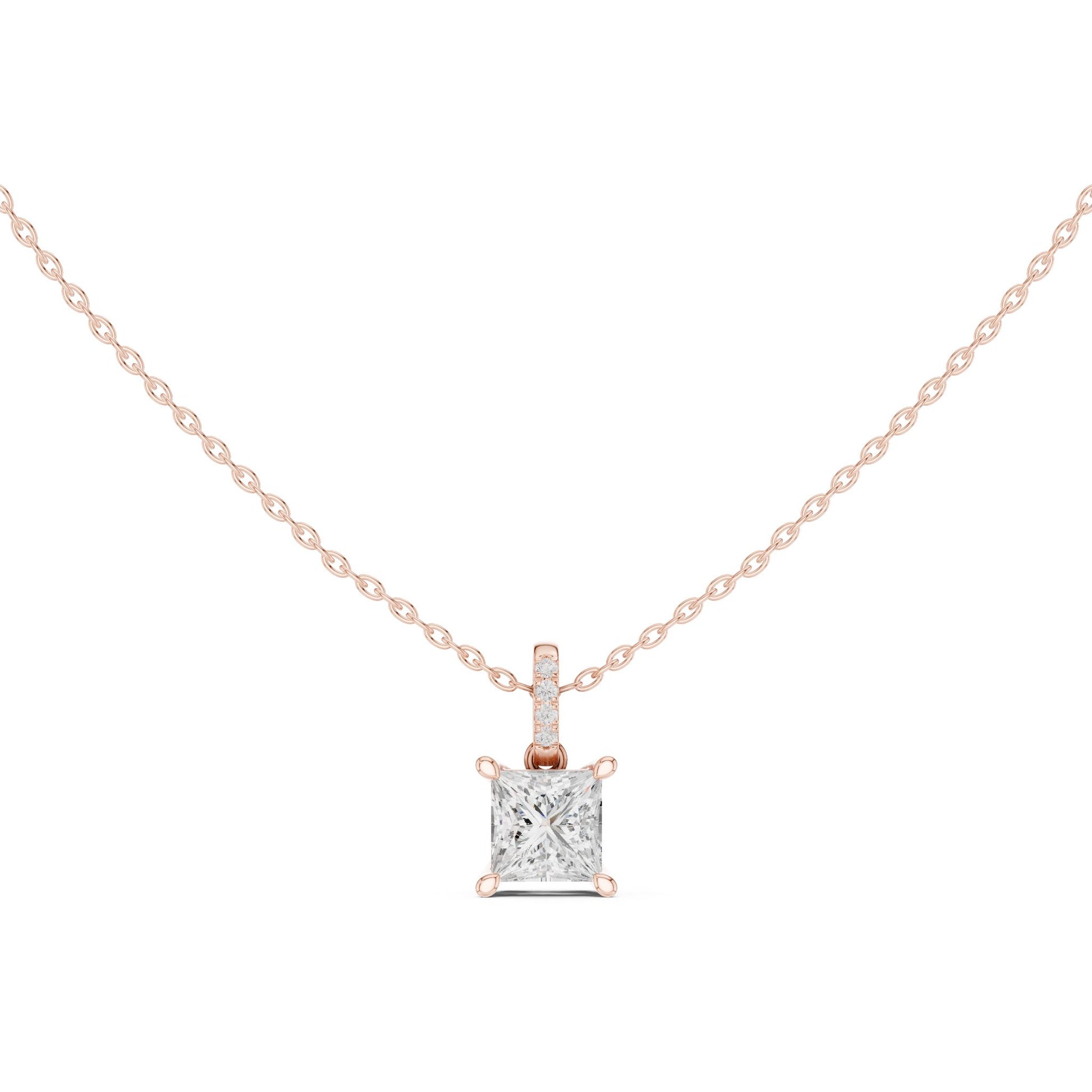 Princess Lab Grown Diamond Pendant