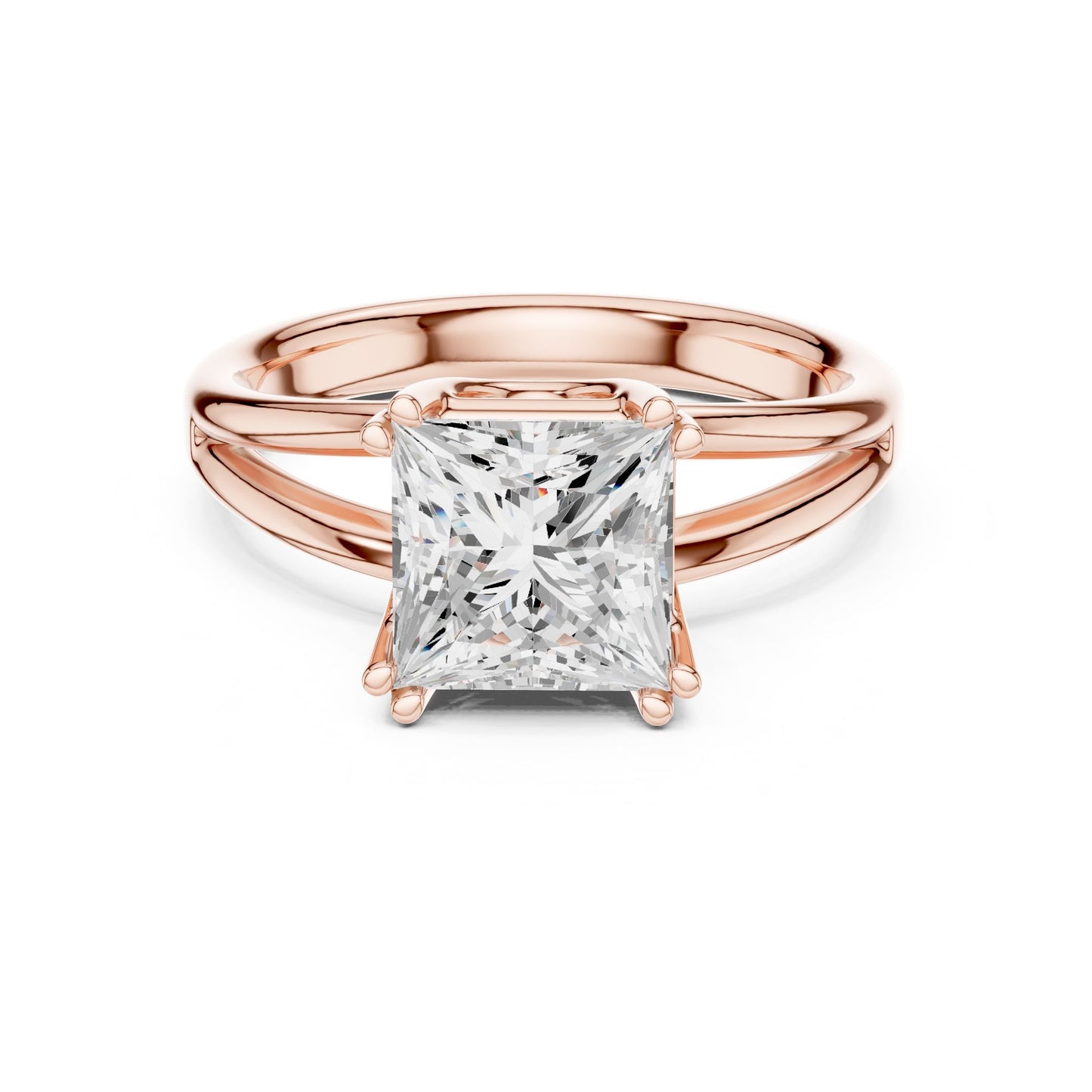 Princess Lab Grown Diamond Solitaire Engagement Ring