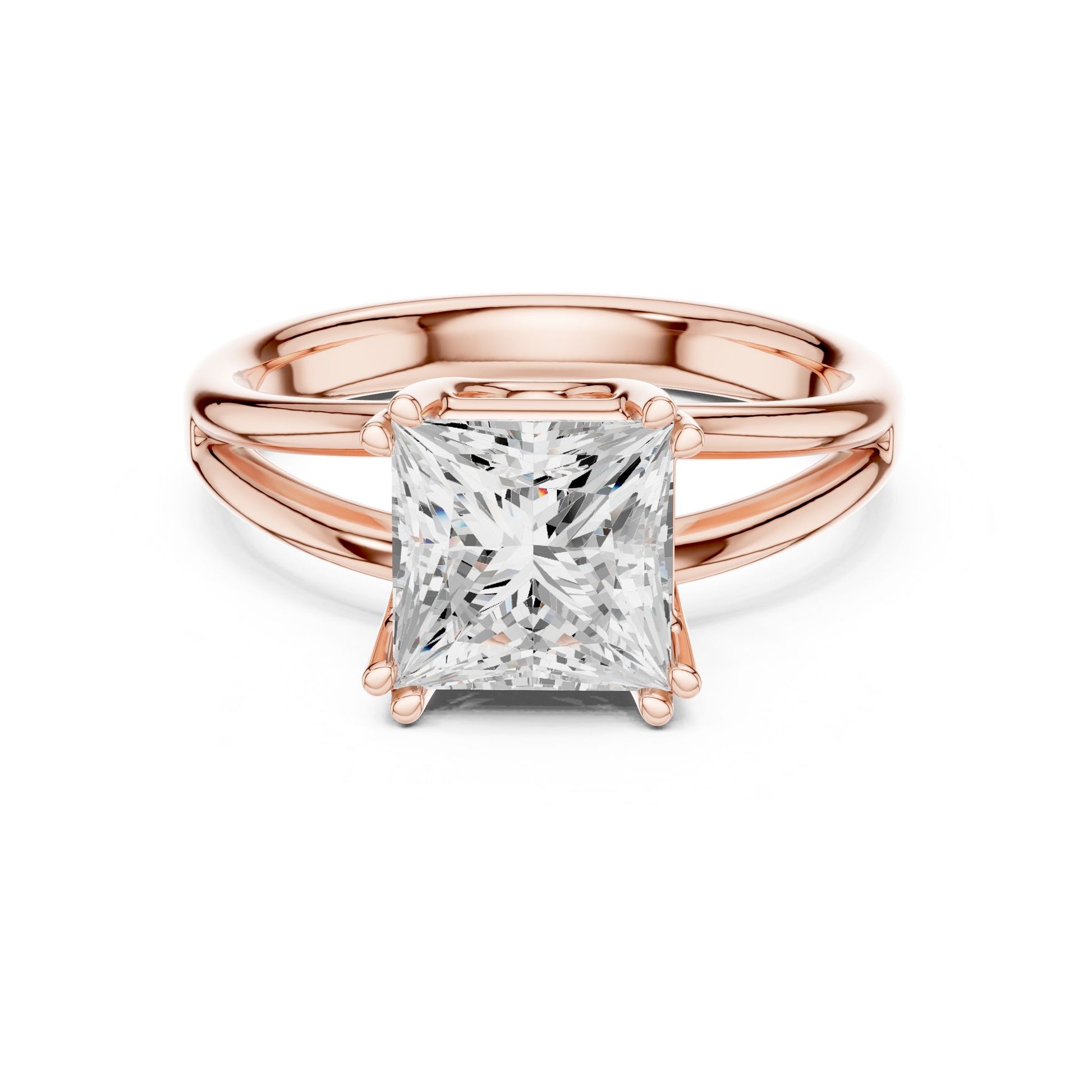 Princess Lab Grown Diamond Solitaire Engagement Ring