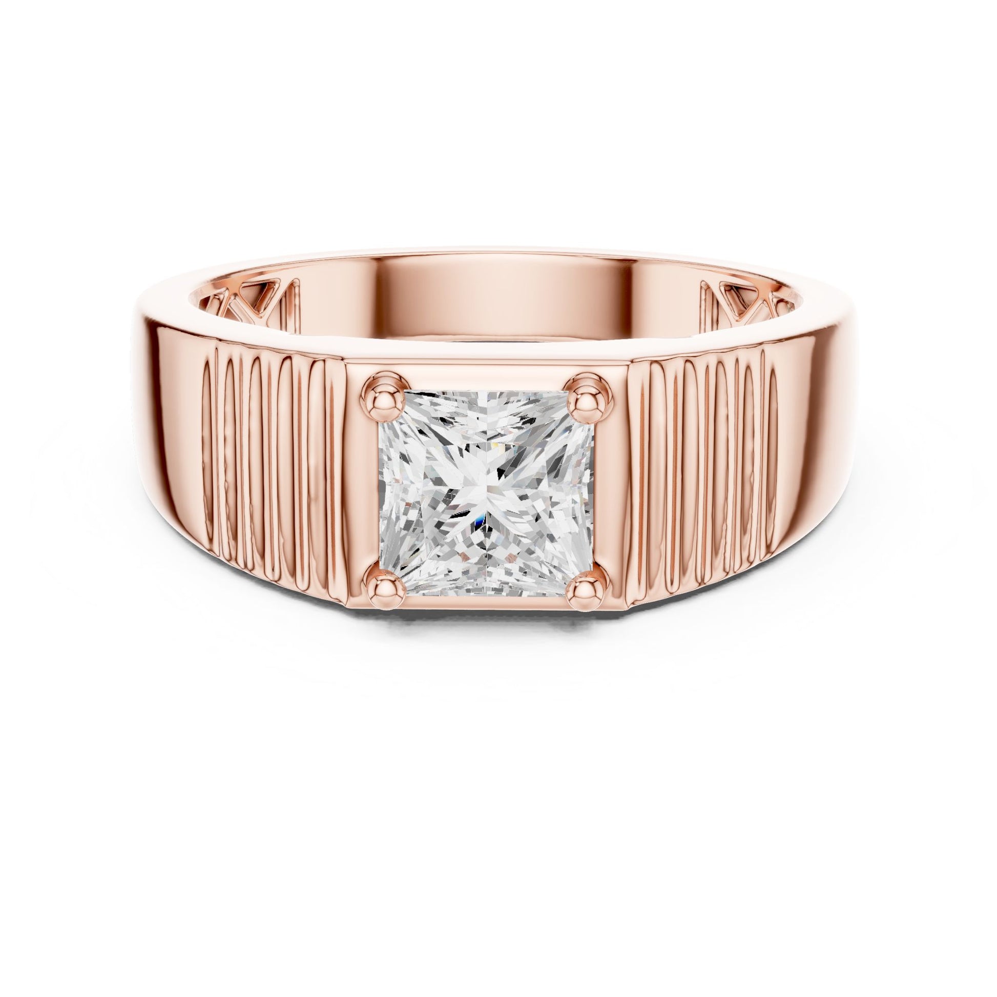 Men's Princess Lab Grown Diamond Ring