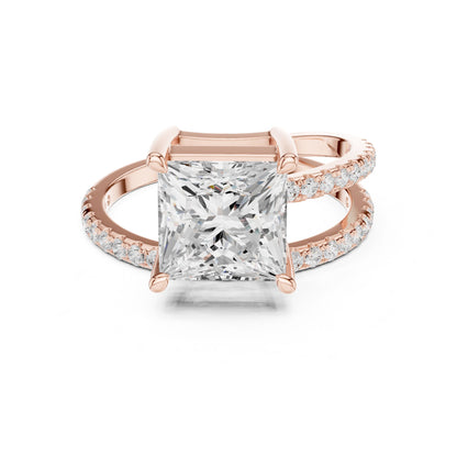 Princess Lab Grown Diamond Solitaire Engagement Ring
