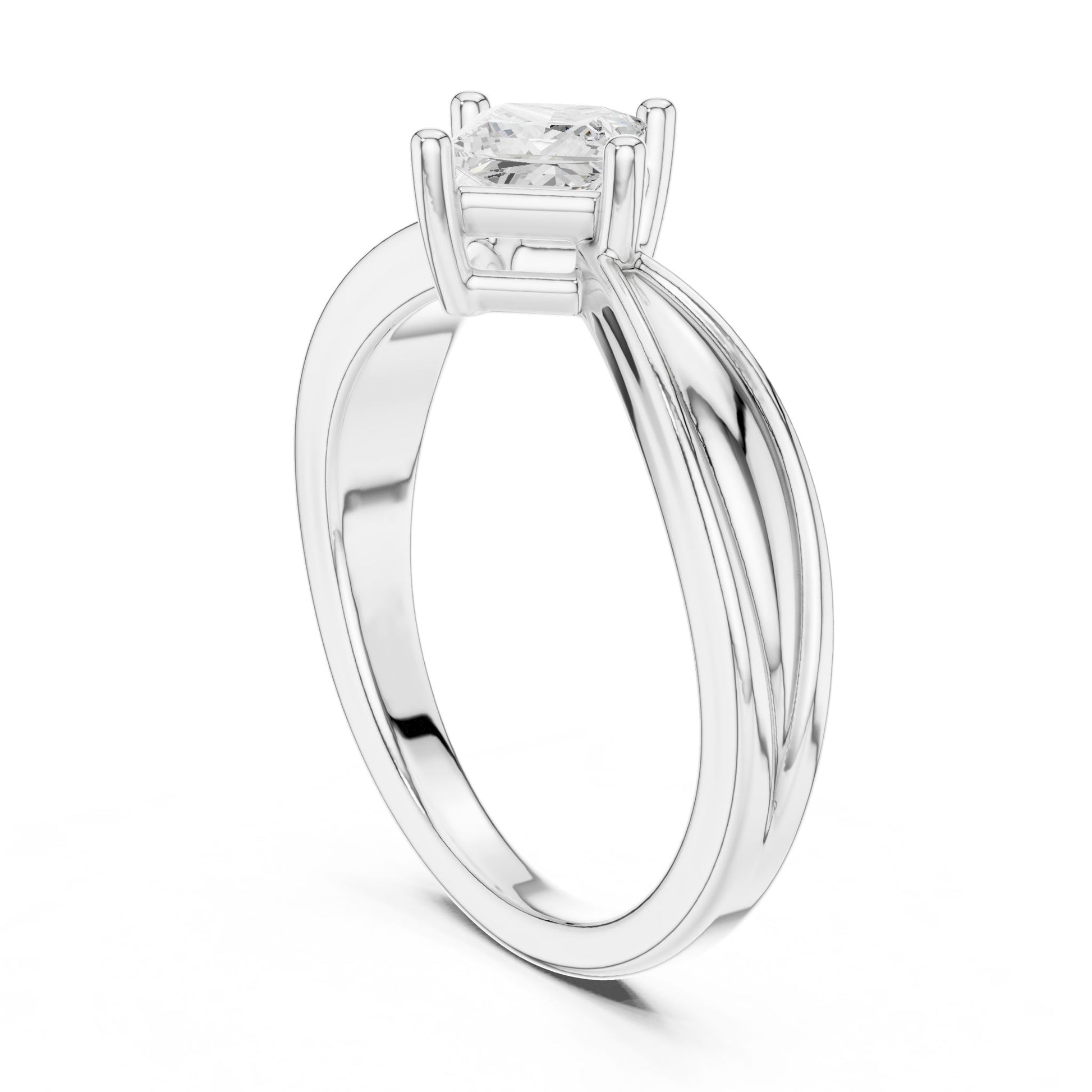 Princess Lab Grown Diamond Solitaire Engagement Ring