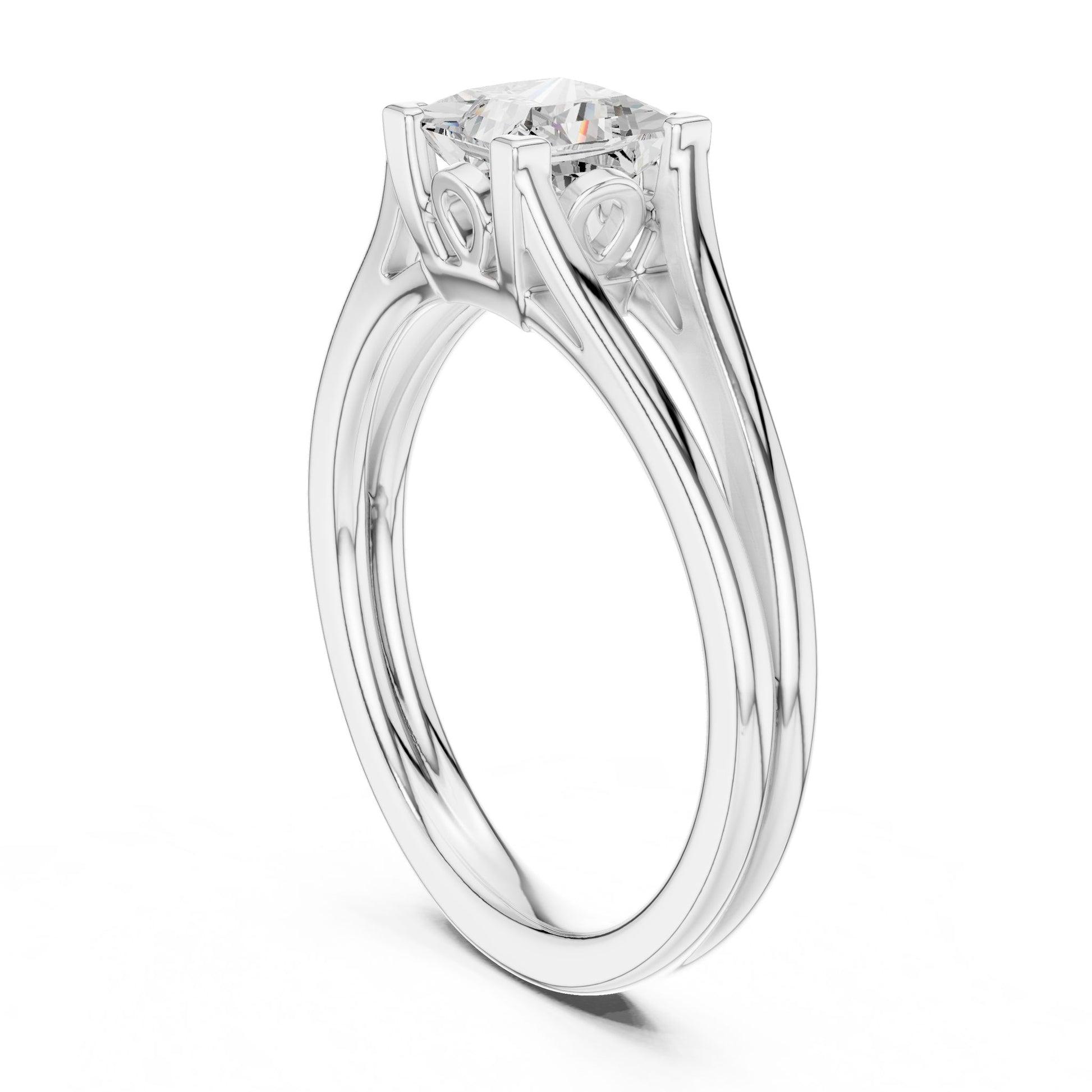Princess Lab Grown Diamond Solitaire Engagement Ring