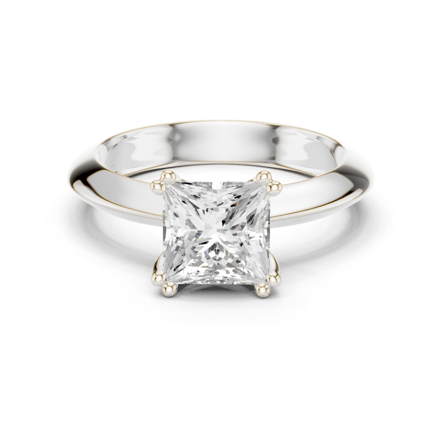 Princess Lab Grown Diamond Solitaire Engagement Ring