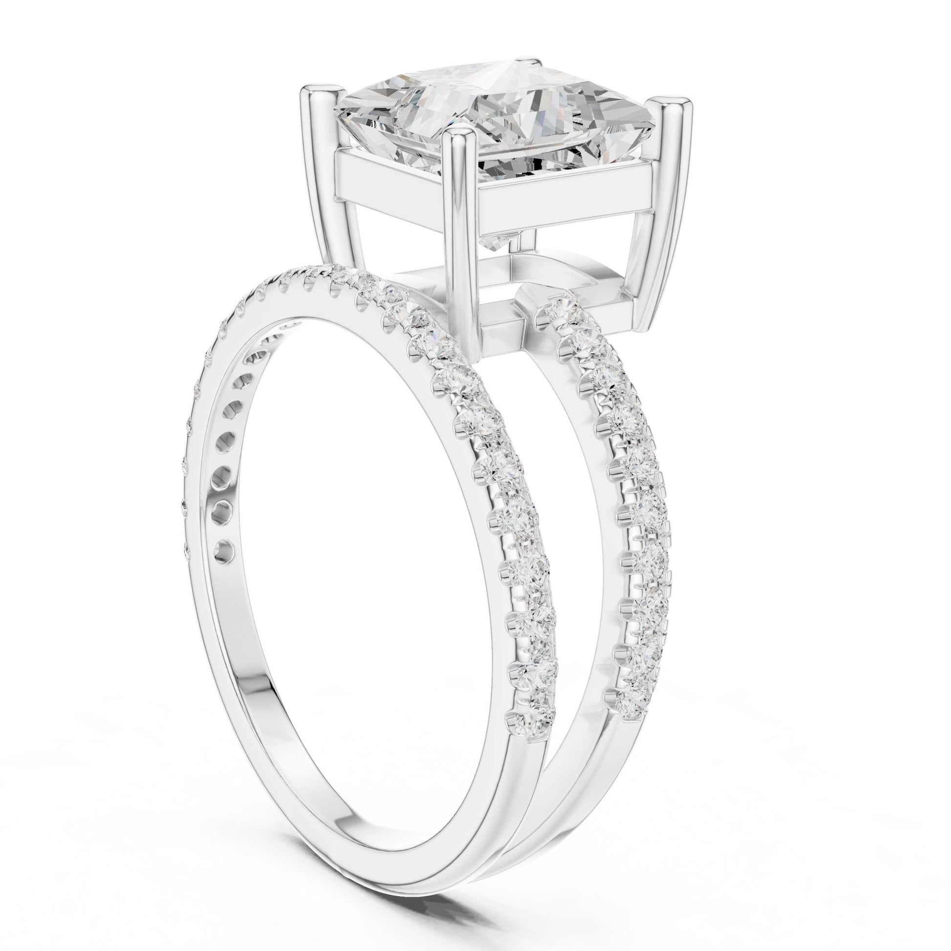 Princess Lab Grown Diamond Solitaire Engagement Ring