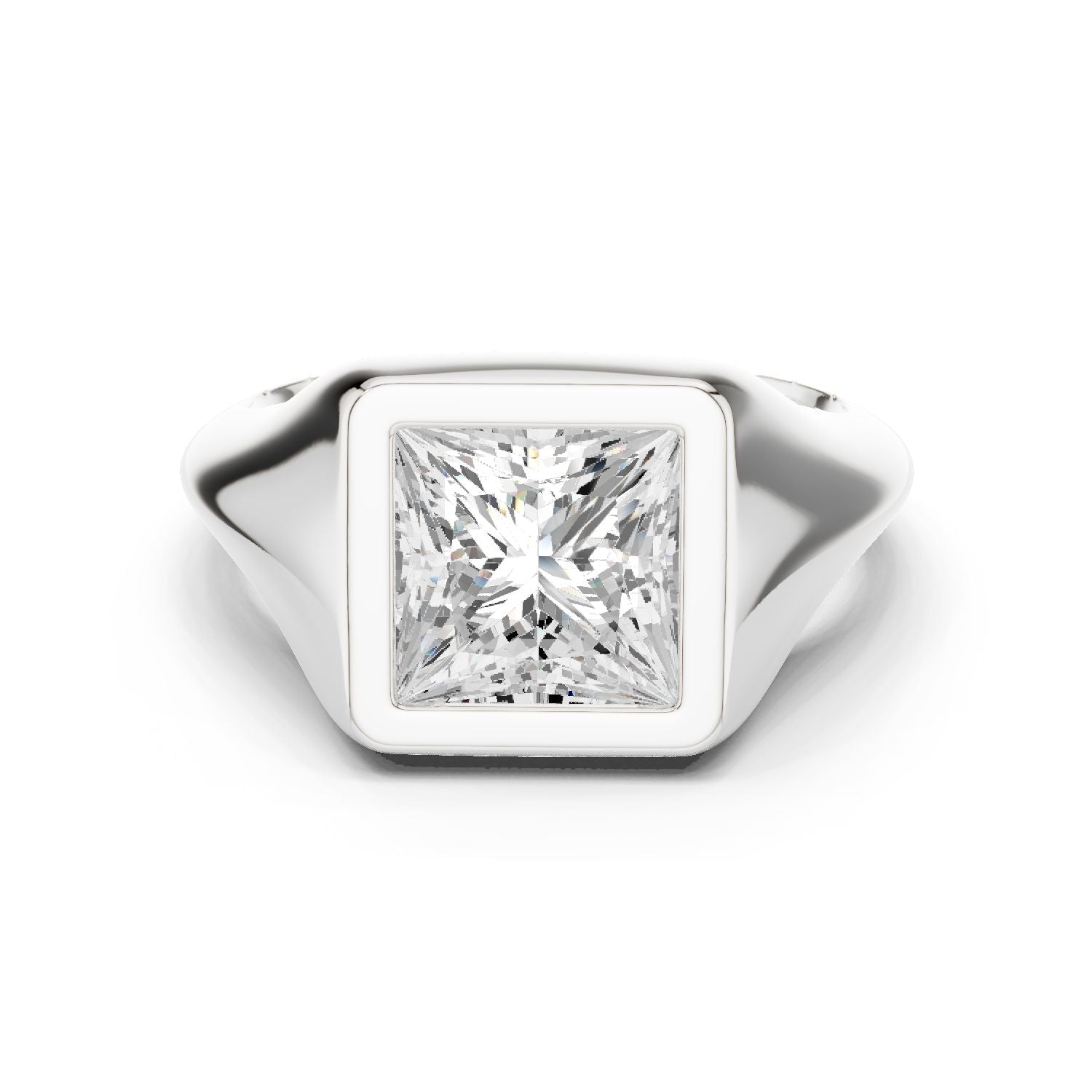 Princess Lab Grown Diamond Solitaire Engagement Ring