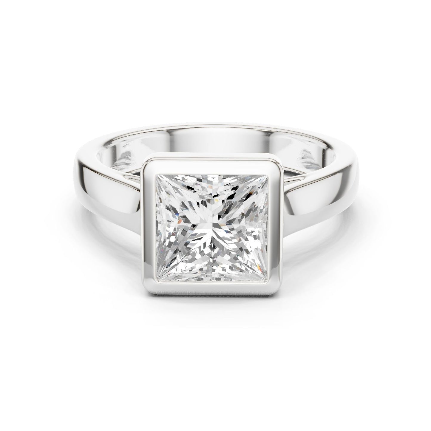 Princess Lab Grown Diamond Solitaire Engagement Ring