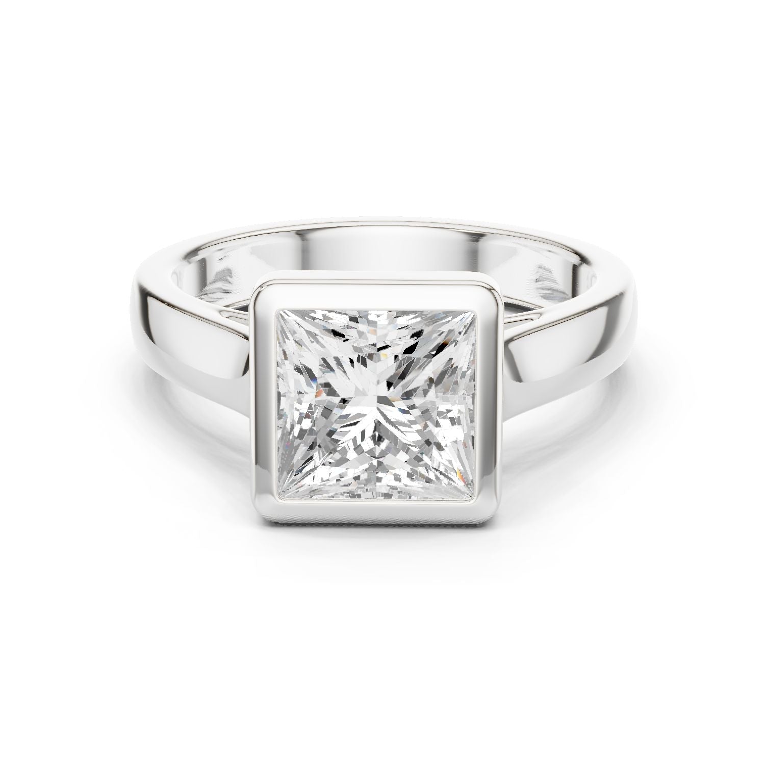 Princess Lab Grown Diamond Solitaire Engagement Ring