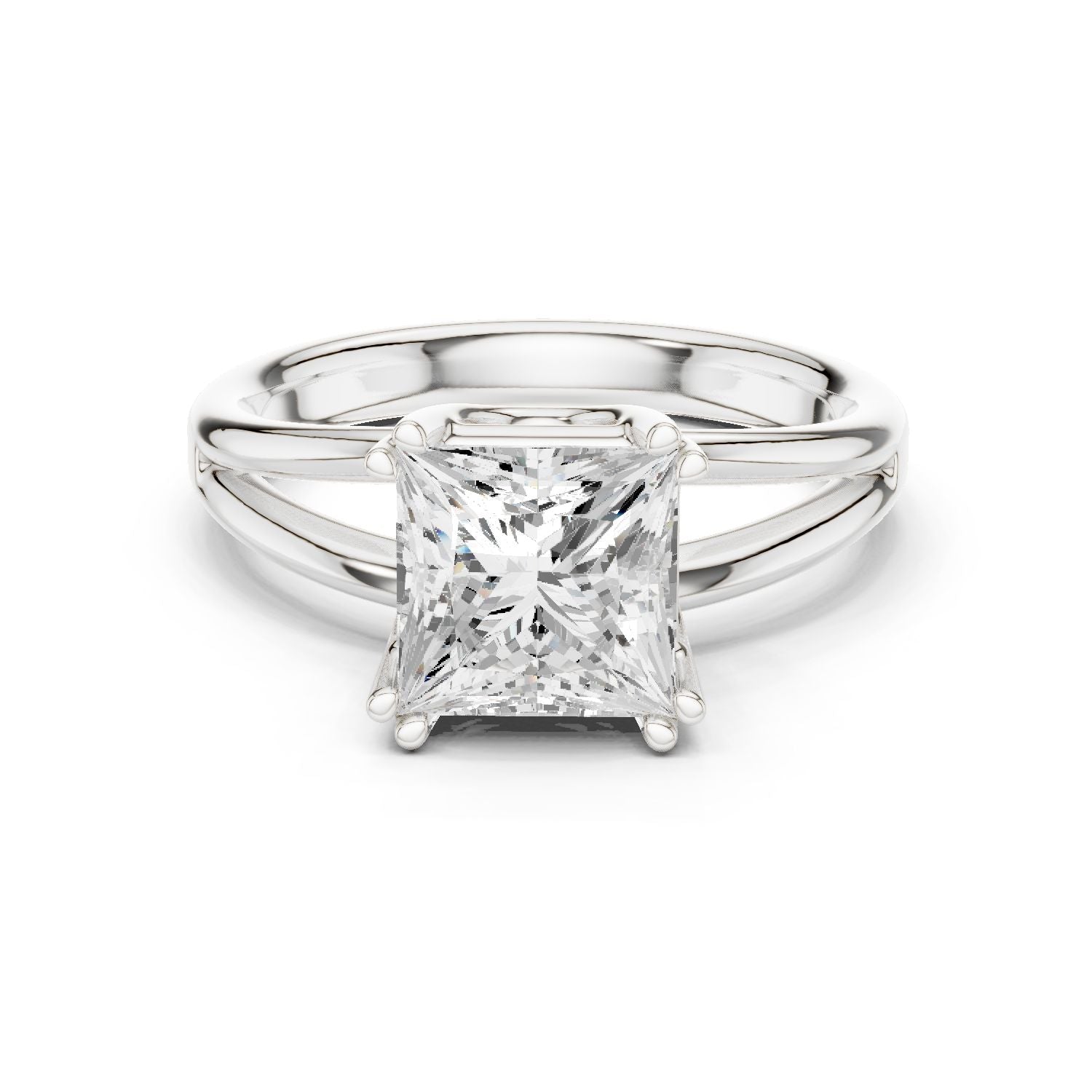 Princess Lab Grown Diamond Solitaire Engagement Ring