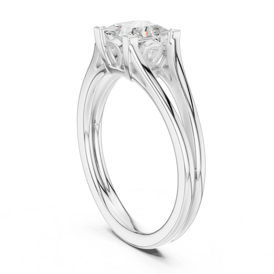 Princess Lab Grown Diamond Solitaire Engagement Ring