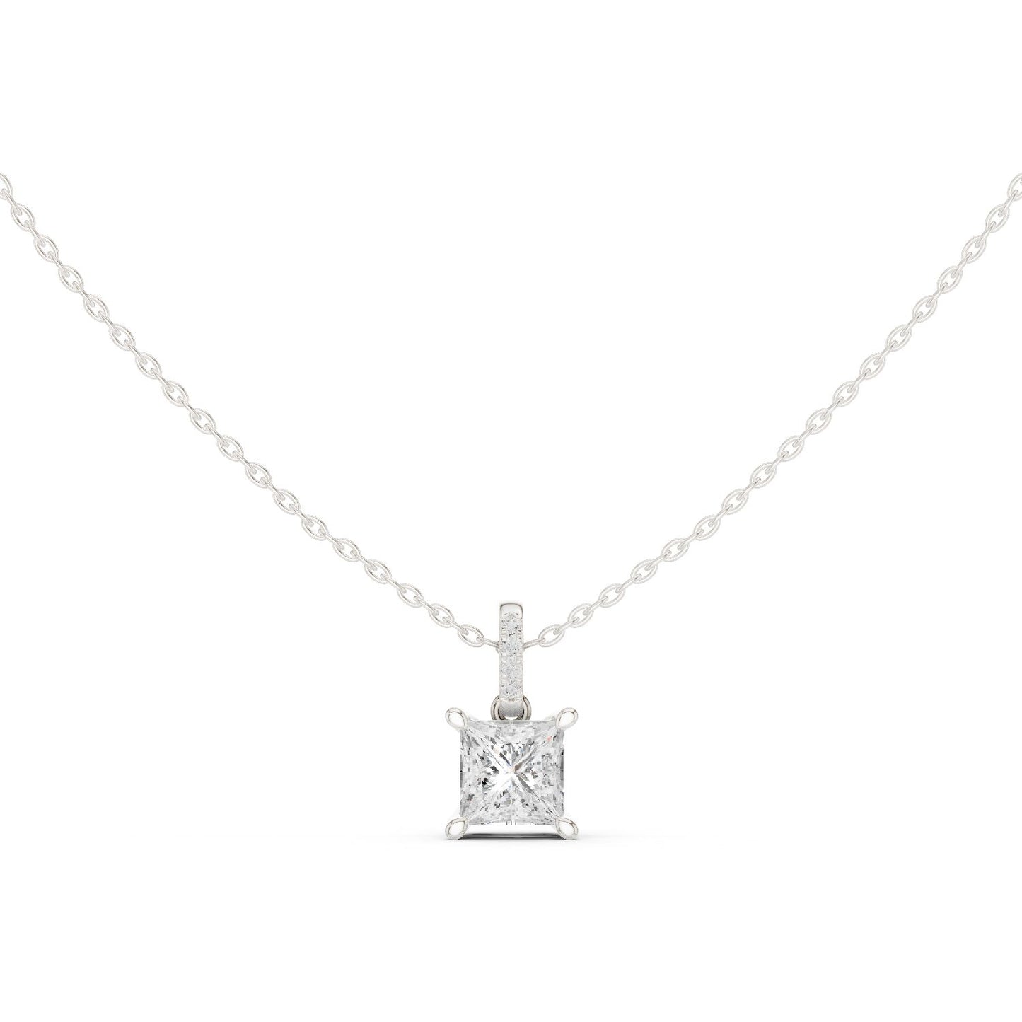 Princess Lab Grown Diamond Pendant