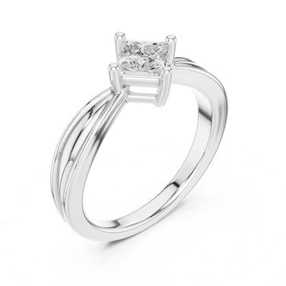 Princess Lab Grown Diamond Solitaire Engagement Ring