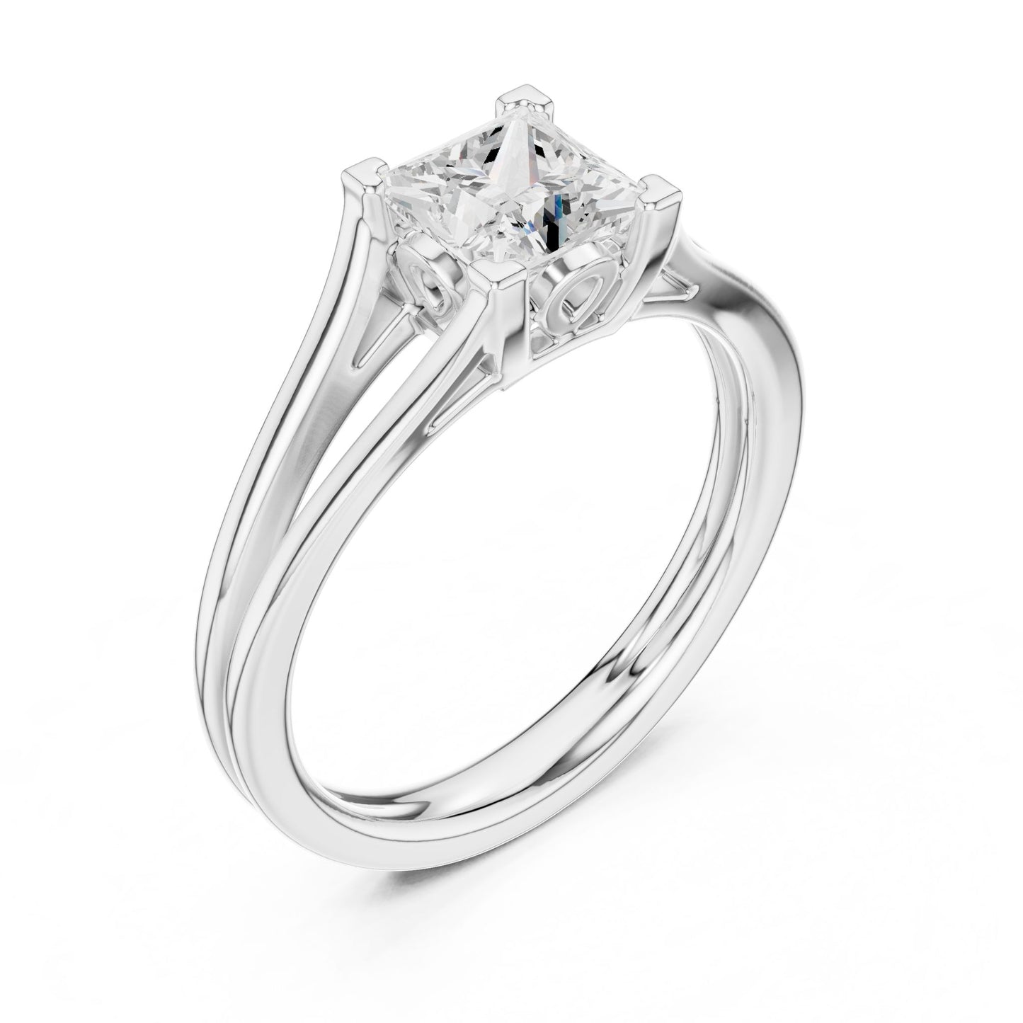 Princess Lab Grown Diamond Solitaire Engagement Ring