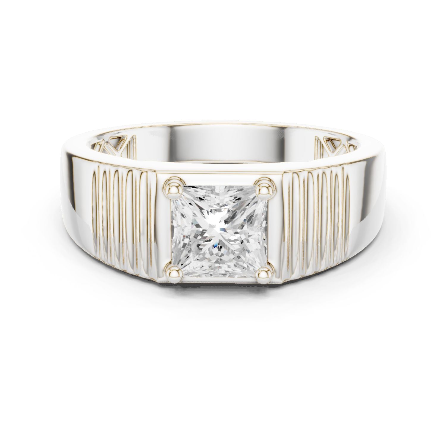 Men's Princess Lab Grown Diamond Ring