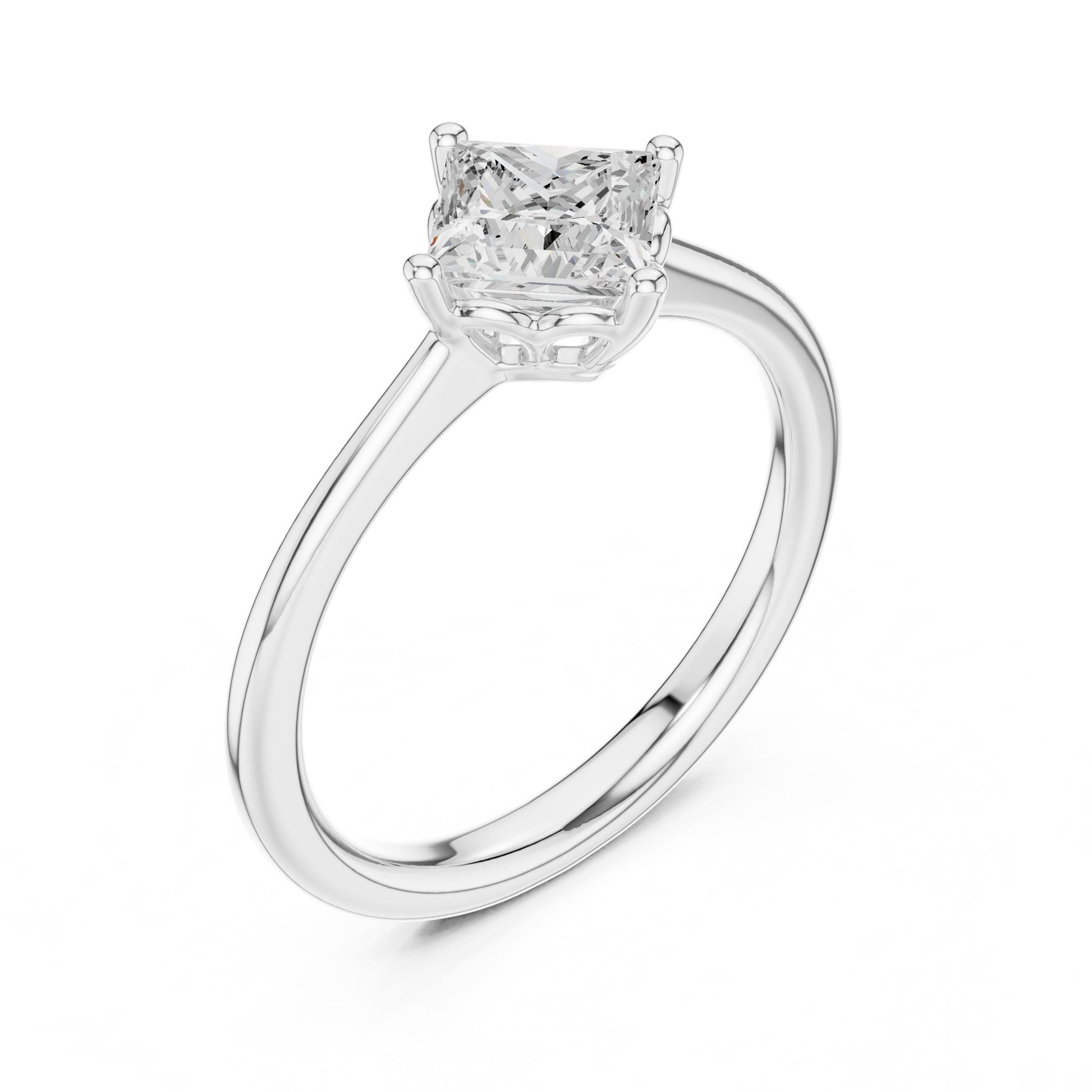 Princess Lab Grown Diamond Solitaire Engagement Ring
