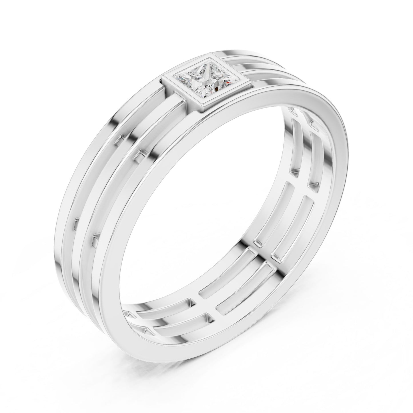 Princess Lab Grown Diamond Solitaire Engagement Ring