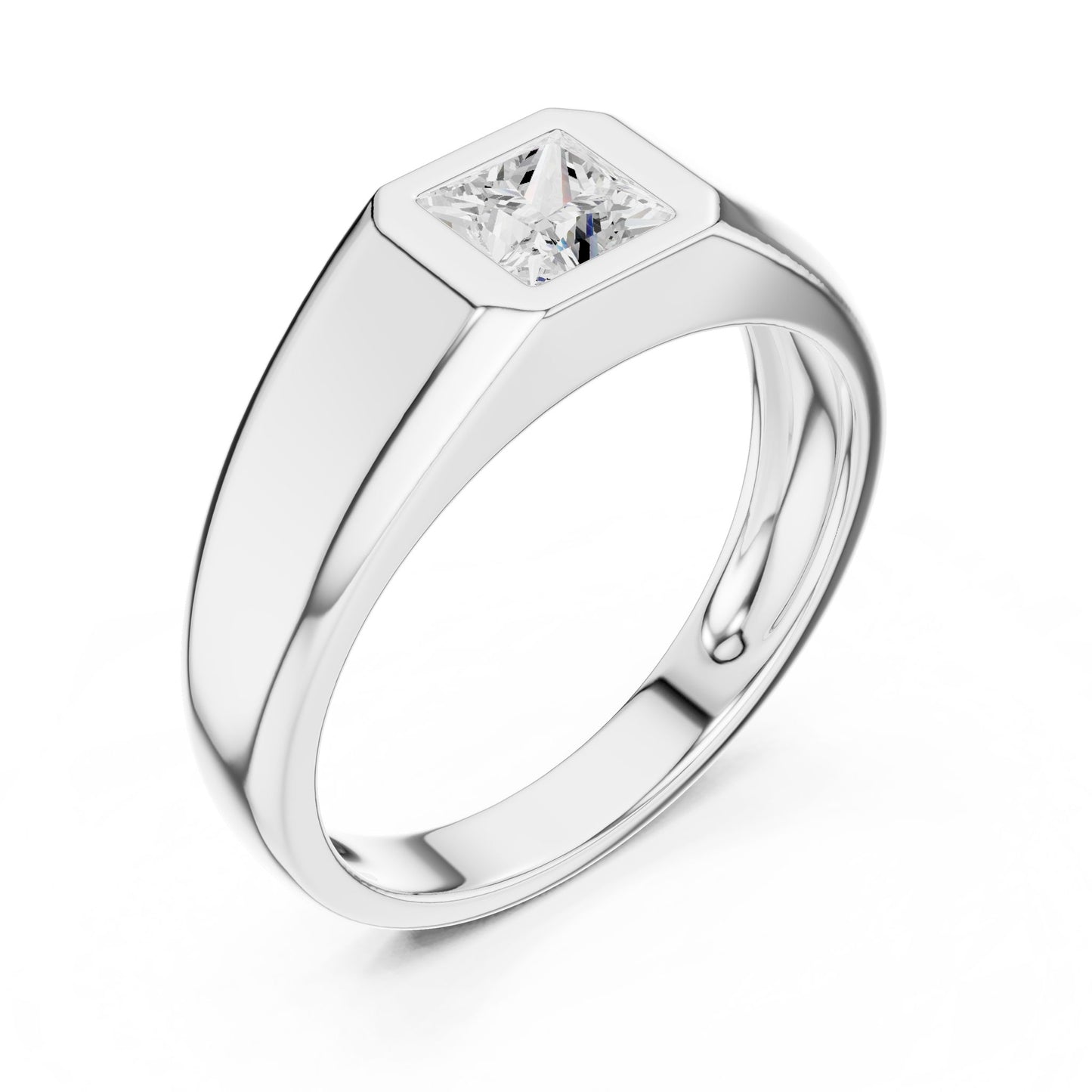 Men's Princess Lab Grown Diamond Ring