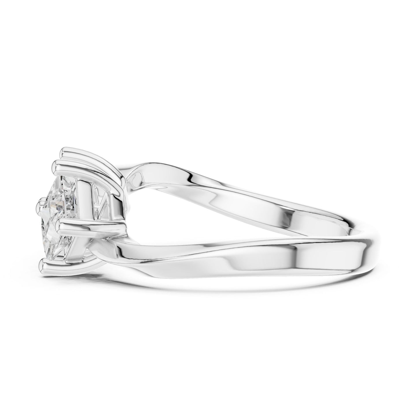 Princess Lab Grown Diamond Solitaire Engagement Ring