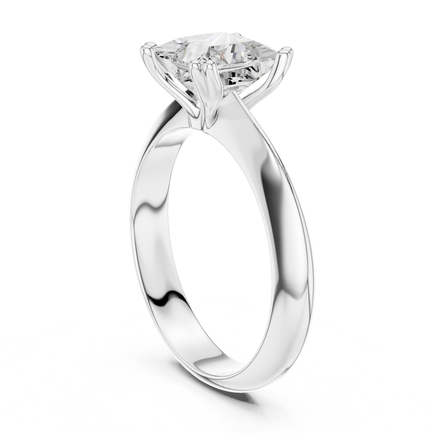 Princess Lab Grown Diamond Solitaire Engagement Ring