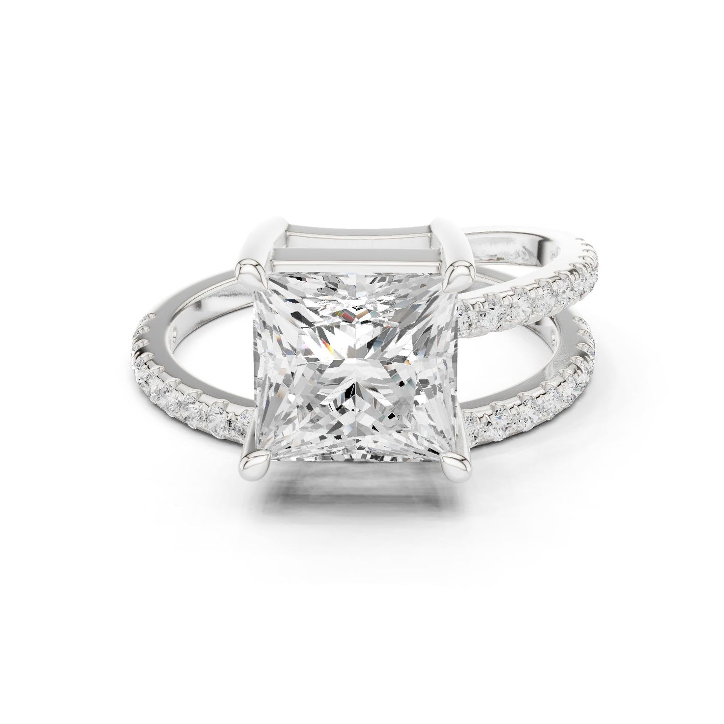 Princess Lab Grown Diamond Solitaire Engagement Ring