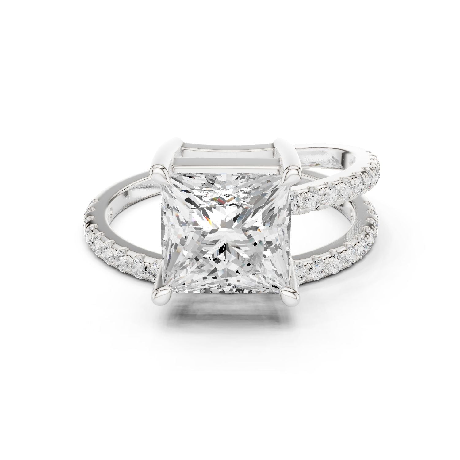 Princess Lab Grown Diamond Solitaire Engagement Ring