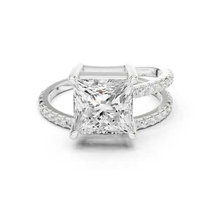 Princess Lab Grown Diamond Solitaire Engagement Ring