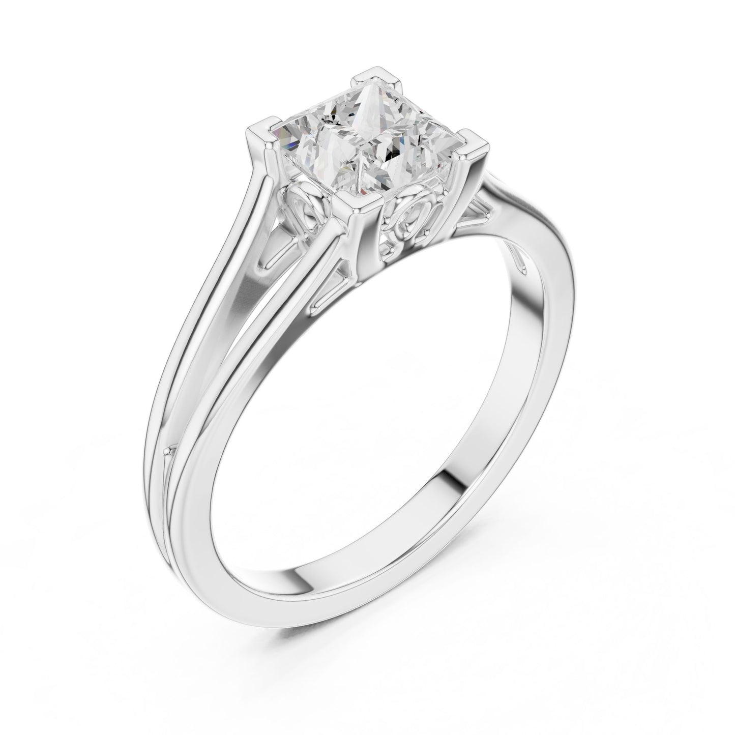 Princess Lab Grown Diamond Solitaire Engagement Ring