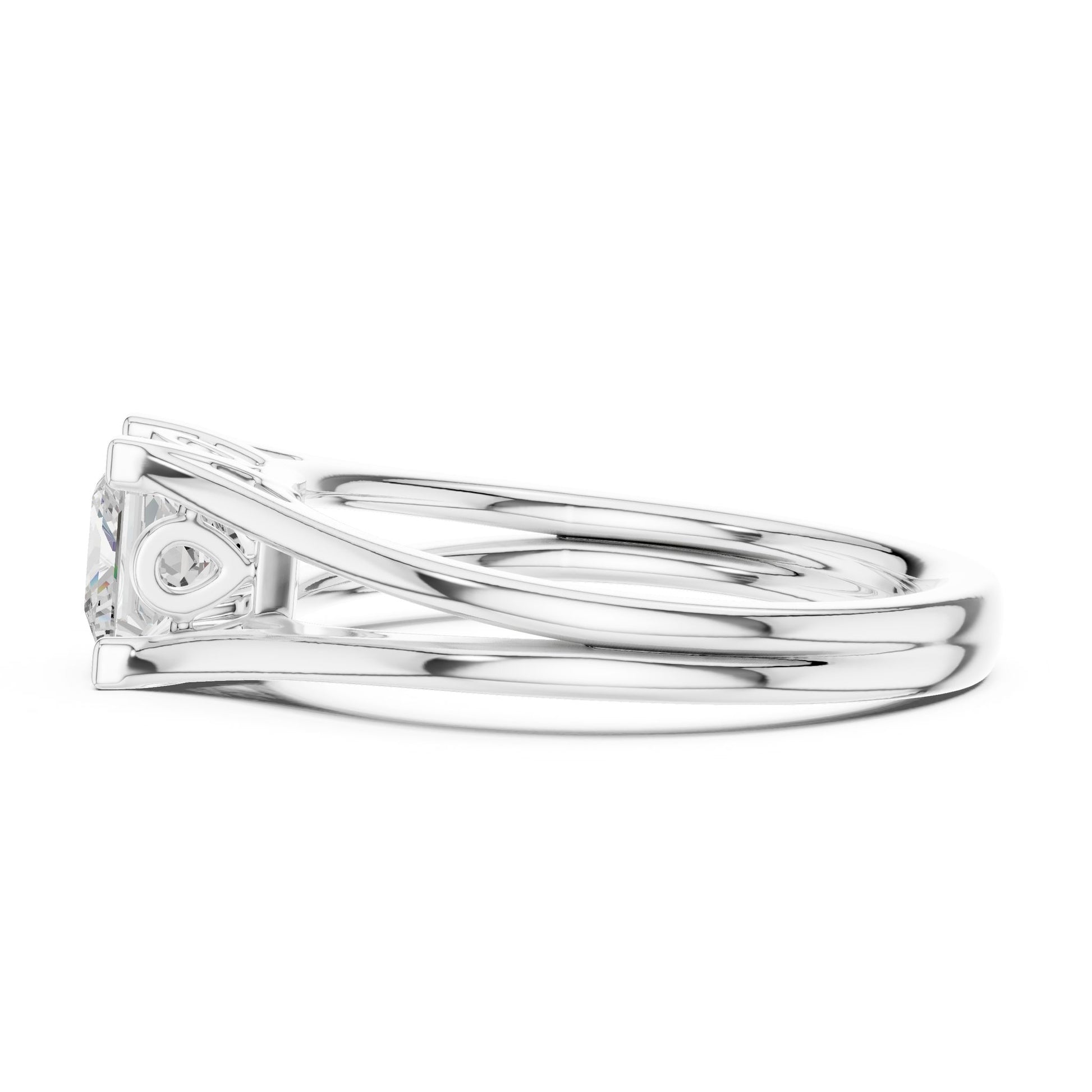 Princess Lab Grown Diamond Solitaire Engagement Ring