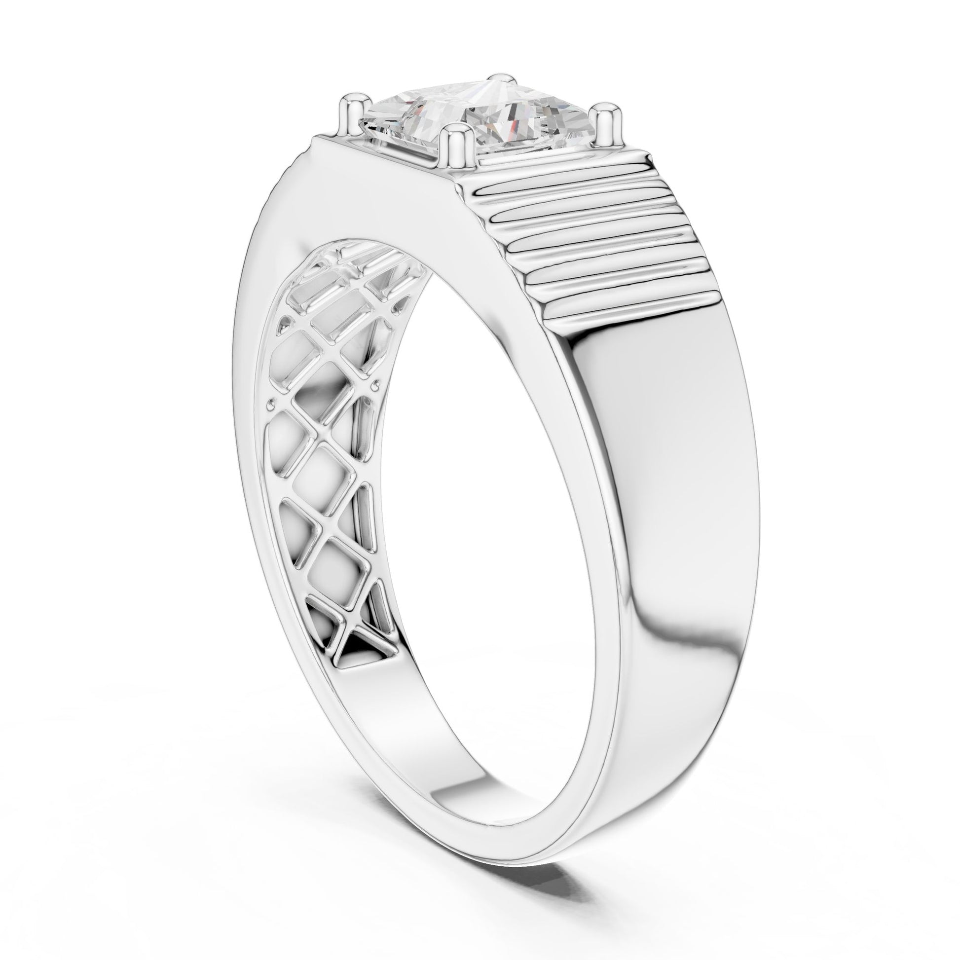 Men's Princess Lab Grown Diamond Ring