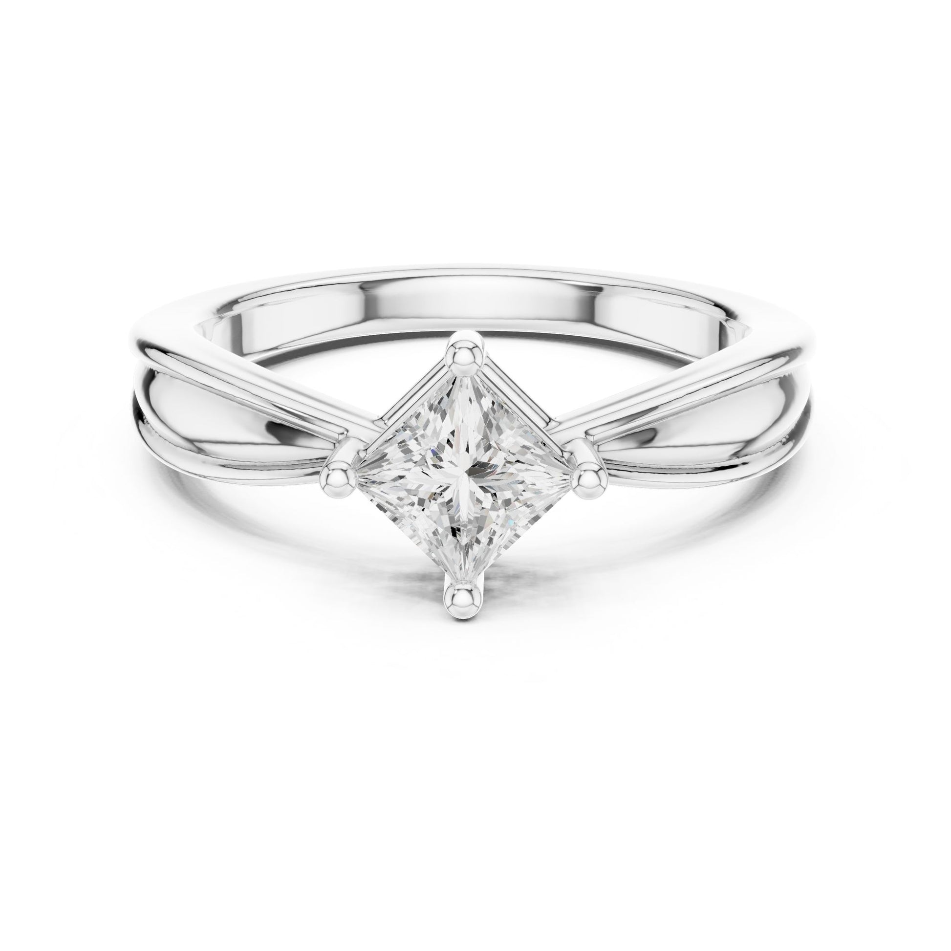 Princess Lab Grown Diamond Solitaire Engagement Ring