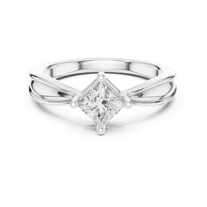 Princess Lab Grown Diamond Solitaire Engagement Ring