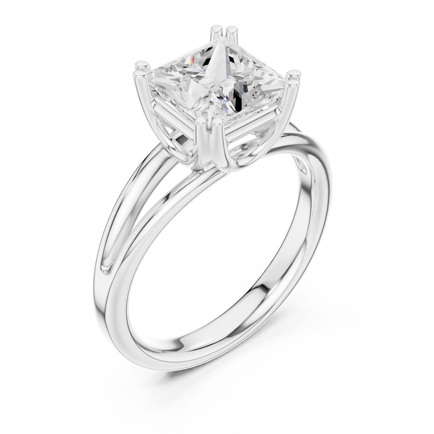 Princess Lab Grown Diamond Solitaire Engagement Ring