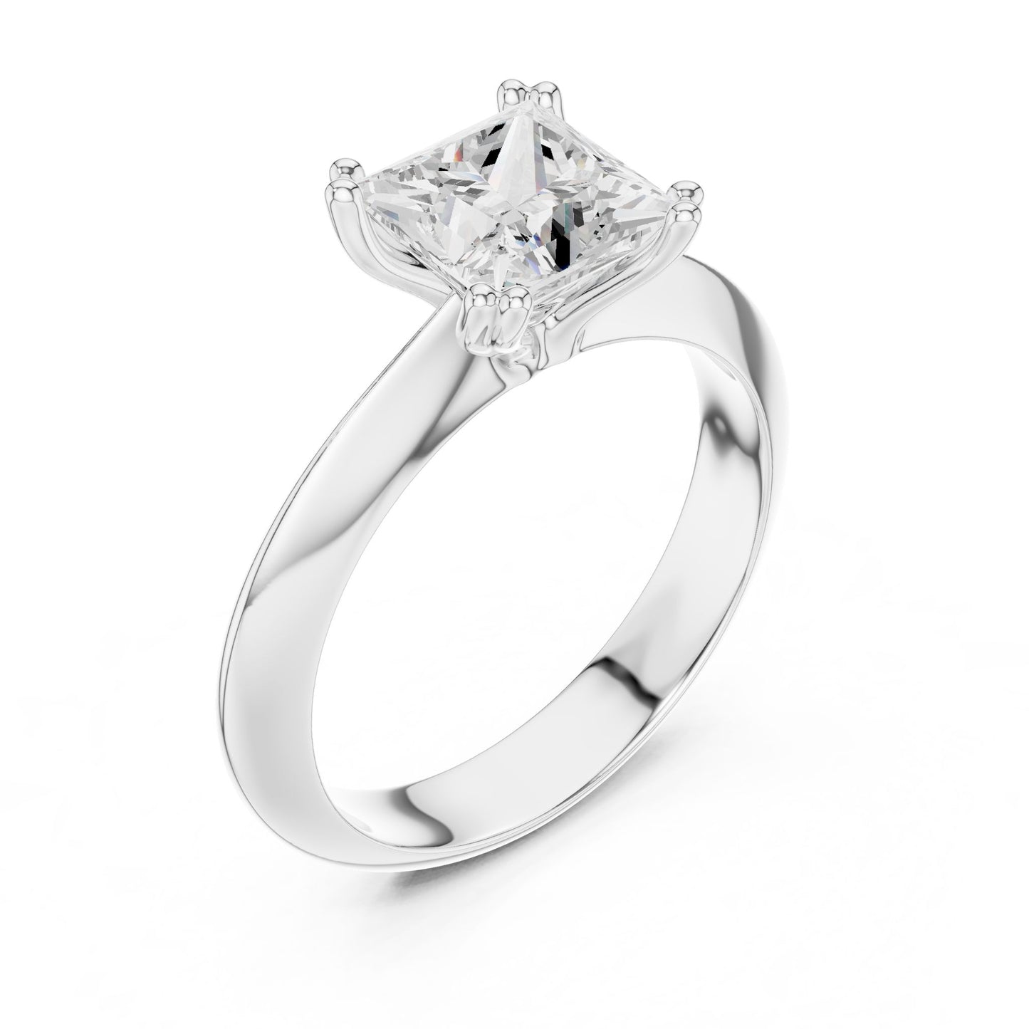 Princess Lab Grown Diamond Solitaire Engagement Ring