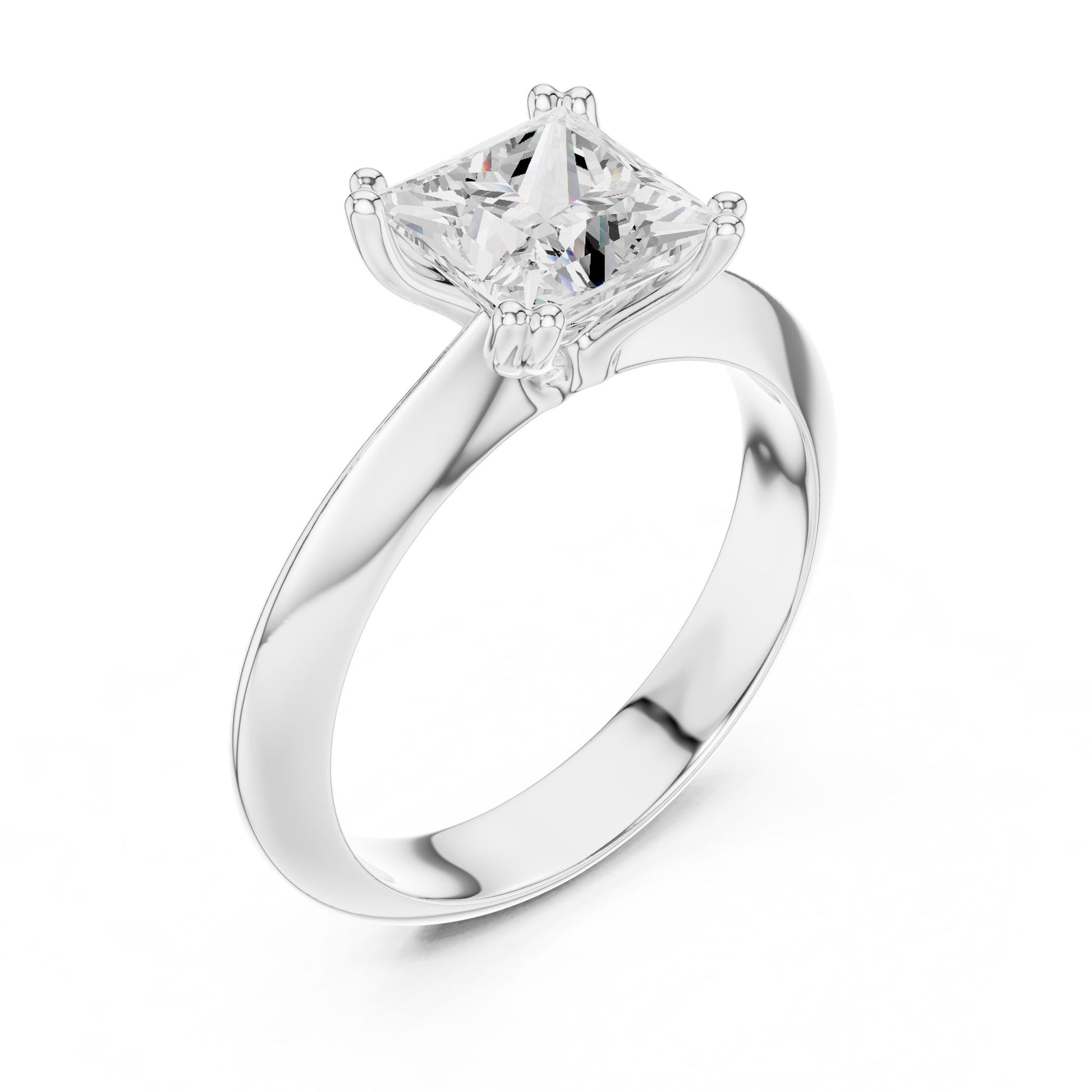 Princess Lab Grown Diamond Solitaire Engagement Ring