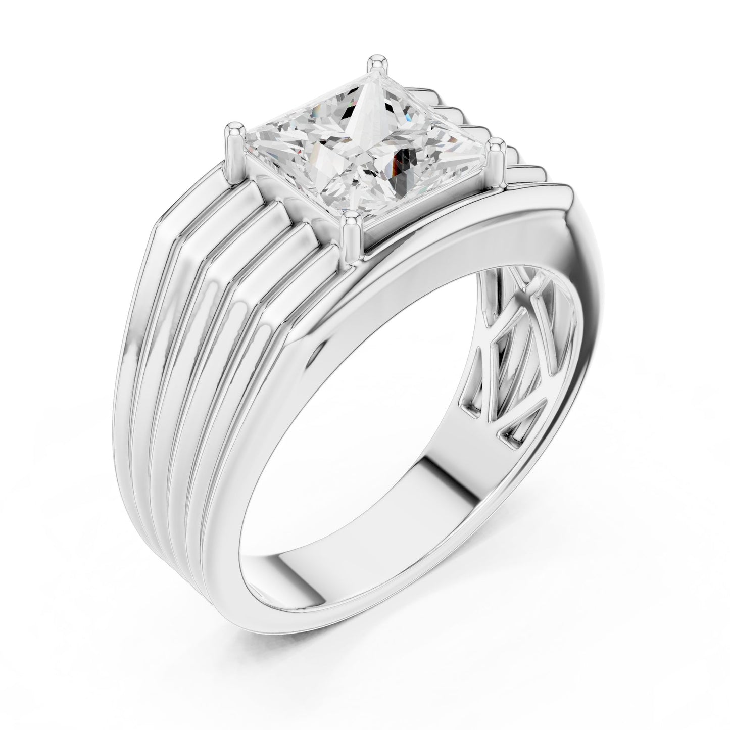 Men's Princess Lab Grown Diamond Ring