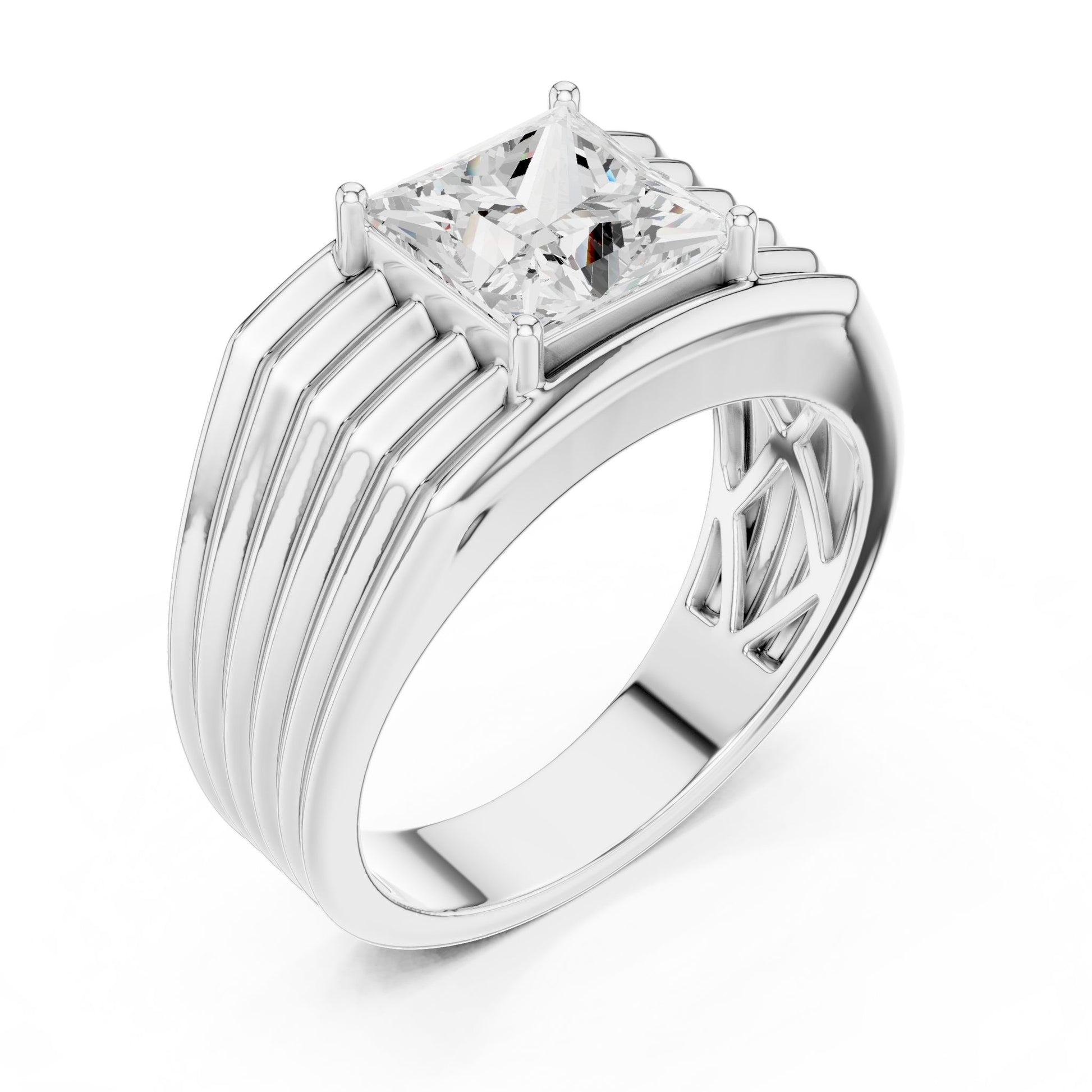 Men's Princess Lab Grown Diamond Ring
