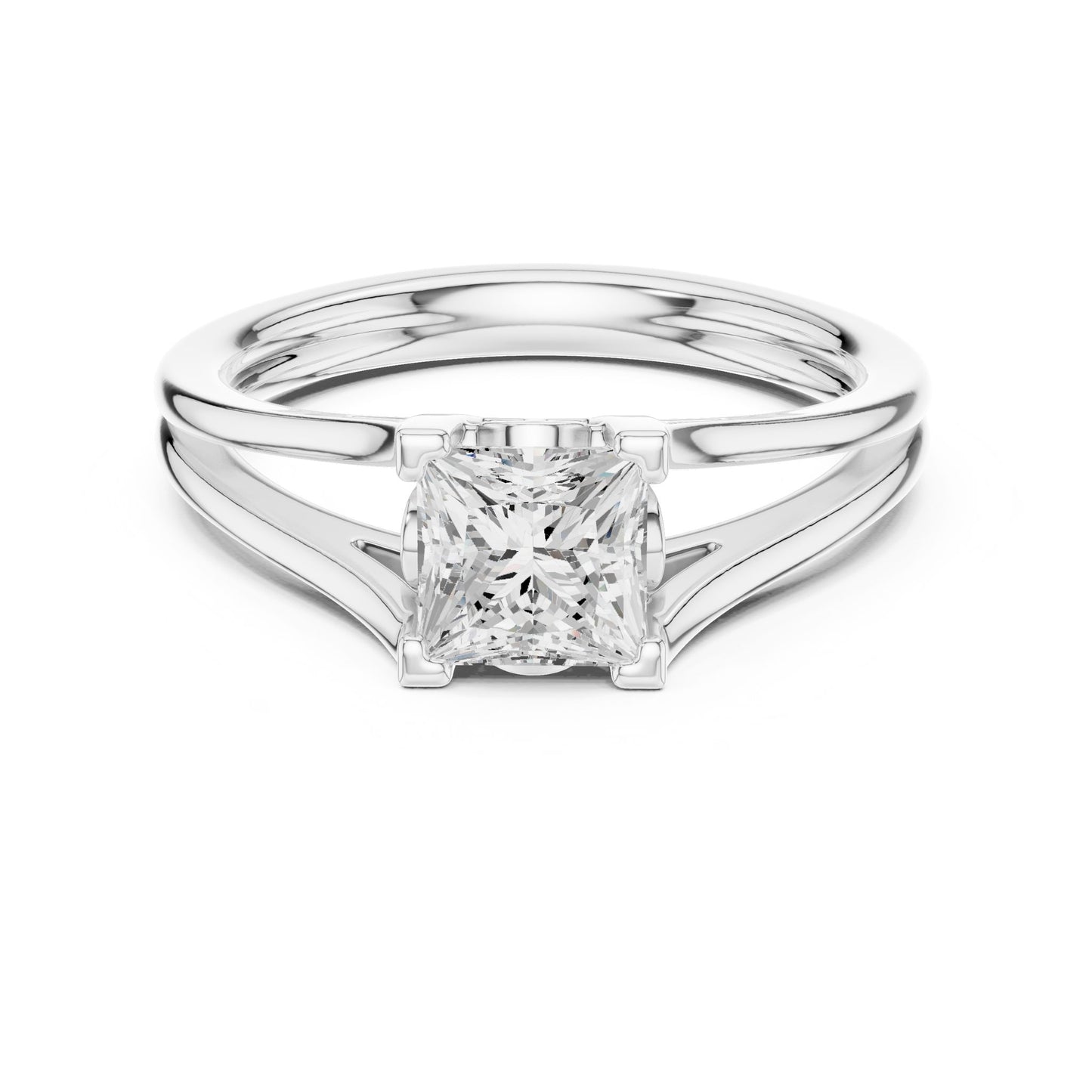 Princess Lab Grown Diamond Solitaire Engagement Ring