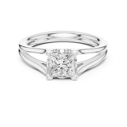 Princess Lab Grown Diamond Solitaire Engagement Ring