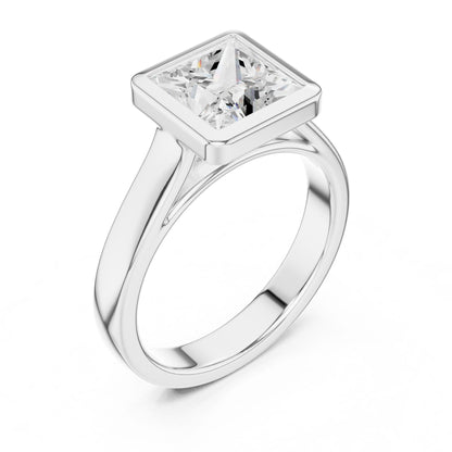 Princess Lab Grown Diamond Solitaire Engagement Ring