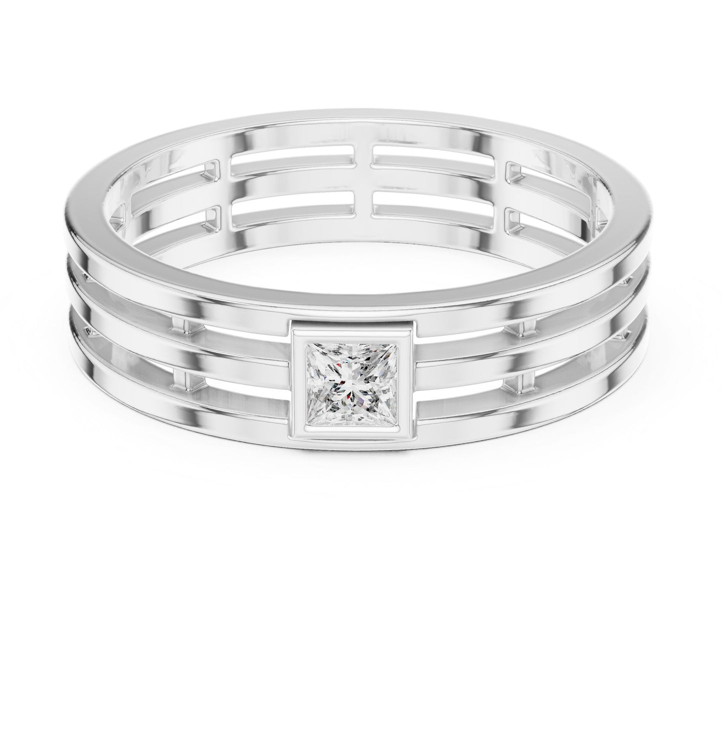 Princess Lab Grown Diamond Solitaire Engagement Ring