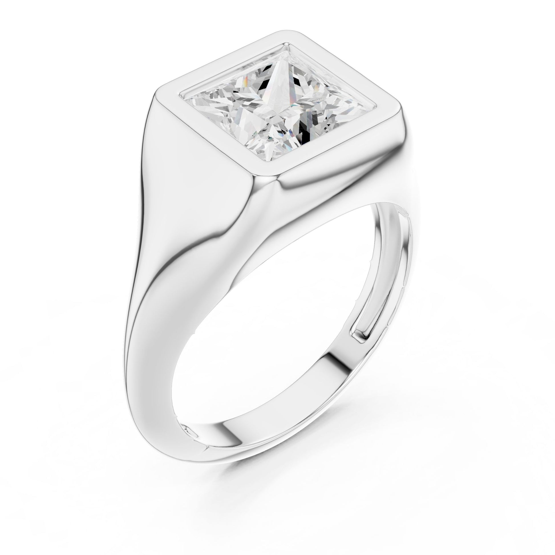 Princess Lab Grown Diamond Solitaire Engagement Ring