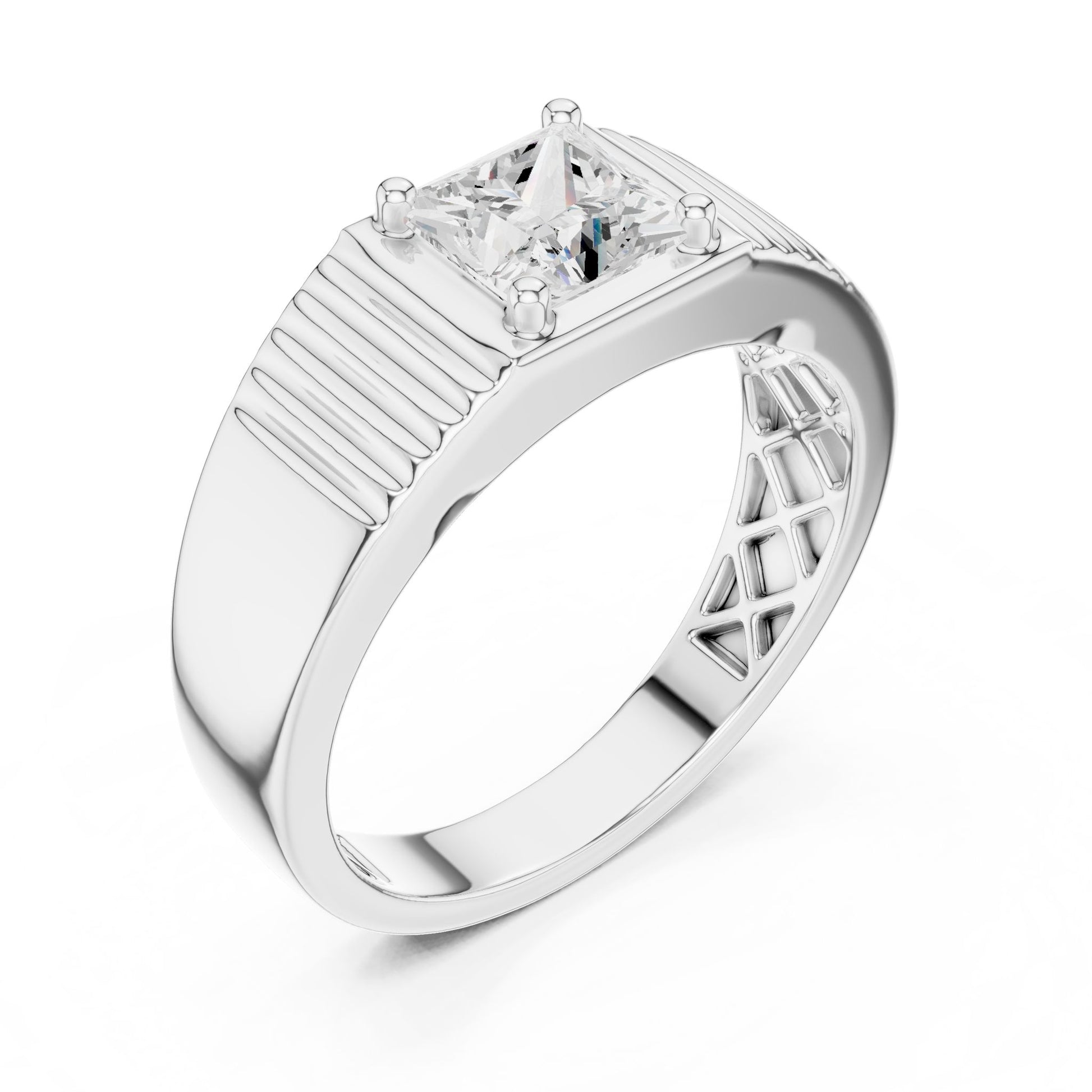 Men's Princess Lab Grown Diamond Ring