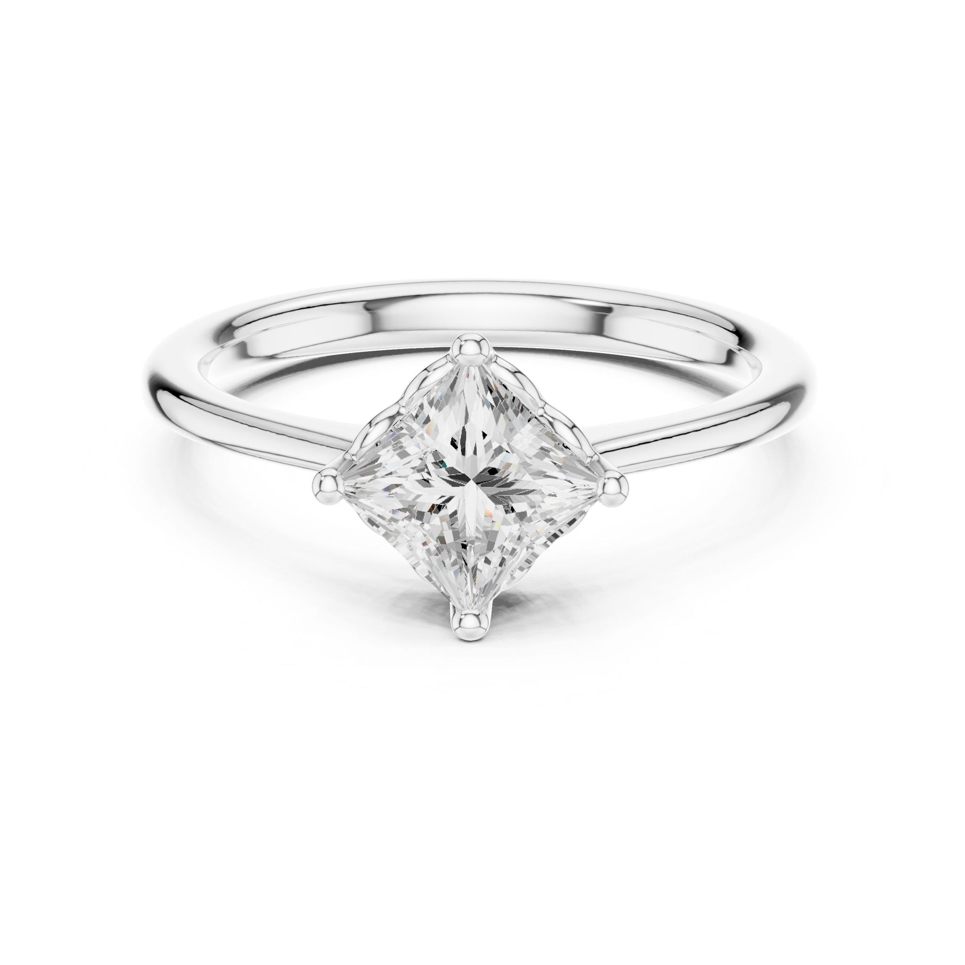 Princess Lab Grown Diamond Solitaire Engagement Ring