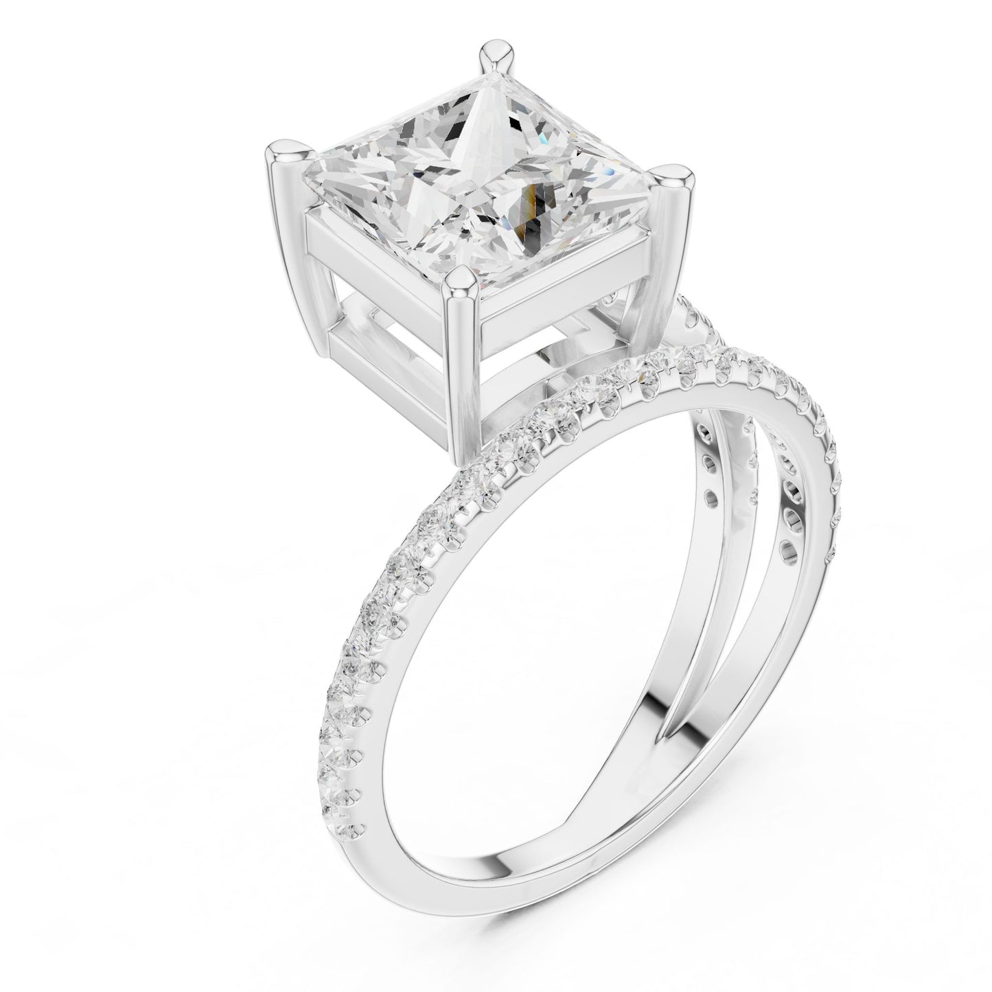 Princess Lab Grown Diamond Solitaire Engagement Ring