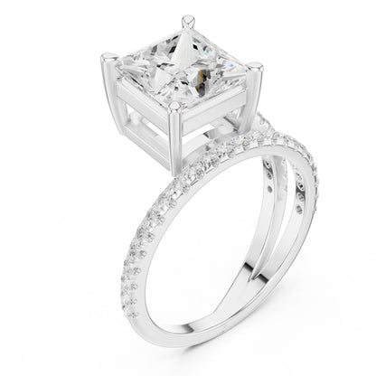 Princess Lab Grown Diamond Solitaire Engagement Ring