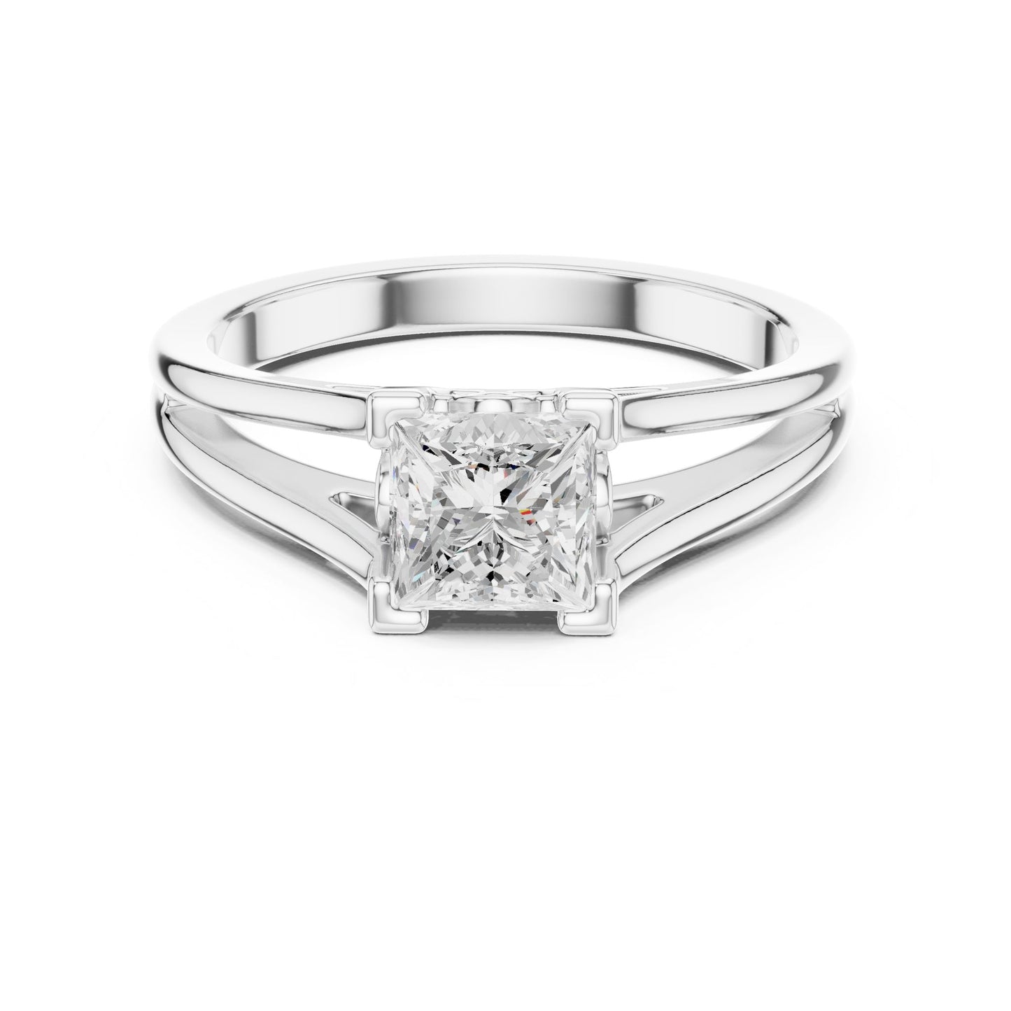 Princess Lab Grown Diamond Solitaire Engagement Ring