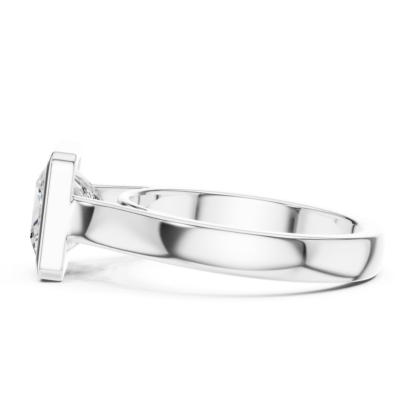 Princess Lab Grown Diamond Solitaire Engagement Ring
